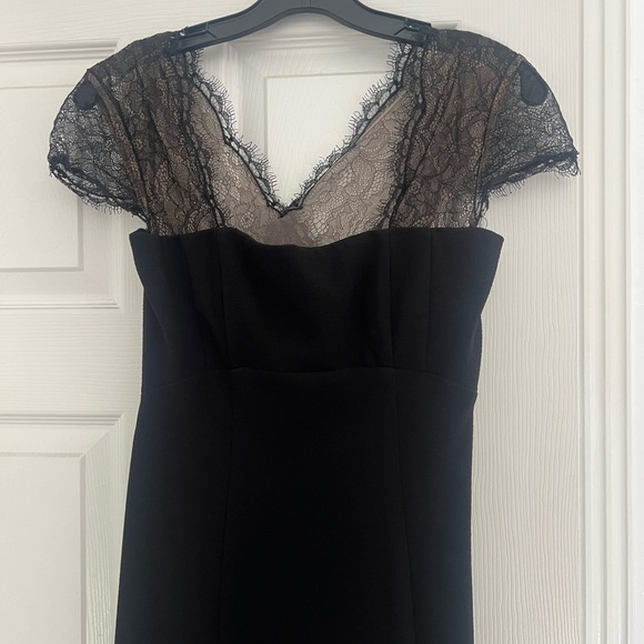 Bcbg Maxazria Black Julia Fitted Gown/ Dress with Lace Back $398 - Picture 4 of 7